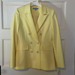 Antonio Melani Yellow Double Breasted Blazer MATCHING SKIRT IN CLOSET size 2 NWT